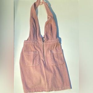 Pink target overall dress